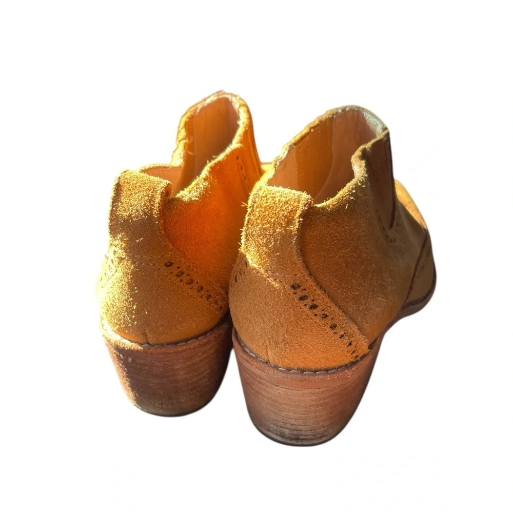 Madewell Suede Western Ankle Booties Women’s Size 6 – Tan Pointed Toe Low Heel